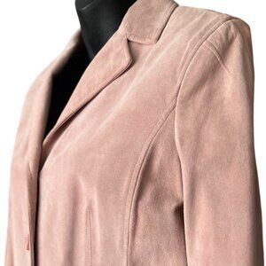 100% Genuine Leather Suede Fully Lined Pink Blazer